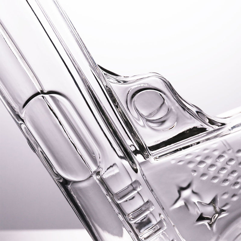 Gun Shaped Glass Decanter, Unique Pistol Design Liquor Bottle for Whiskey Brandy Vodka Home Bar Decor Gift