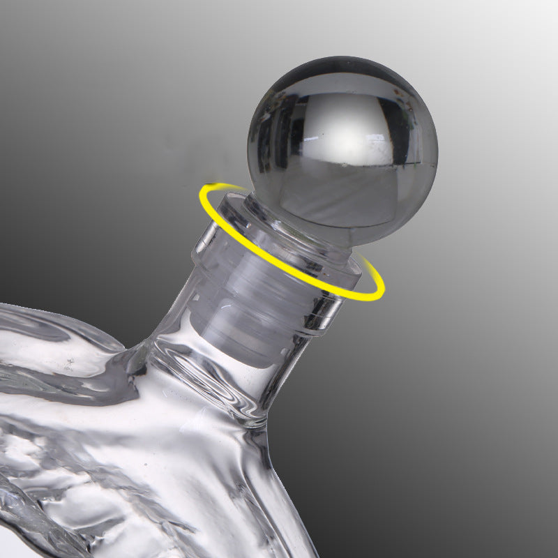 Novelty hand‑crafted snake glass wine bottle with stopper, decorative barware gift 